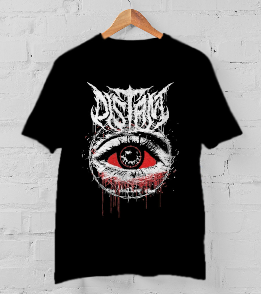 Distant Shallow Gaze Eye Red Dripping Eye With Stylized T-Shirt