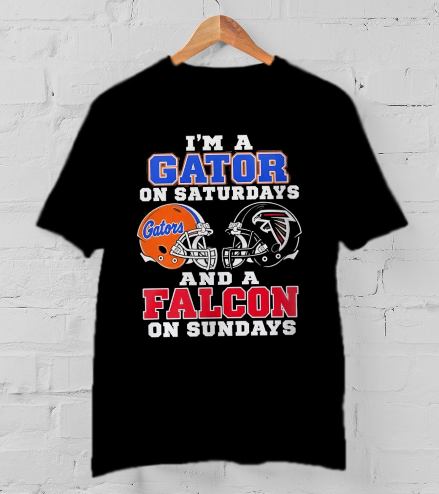 I'm A Gator On Saturdays And A Falcon On Sundays Helmet Fan Spirit T-Shirt