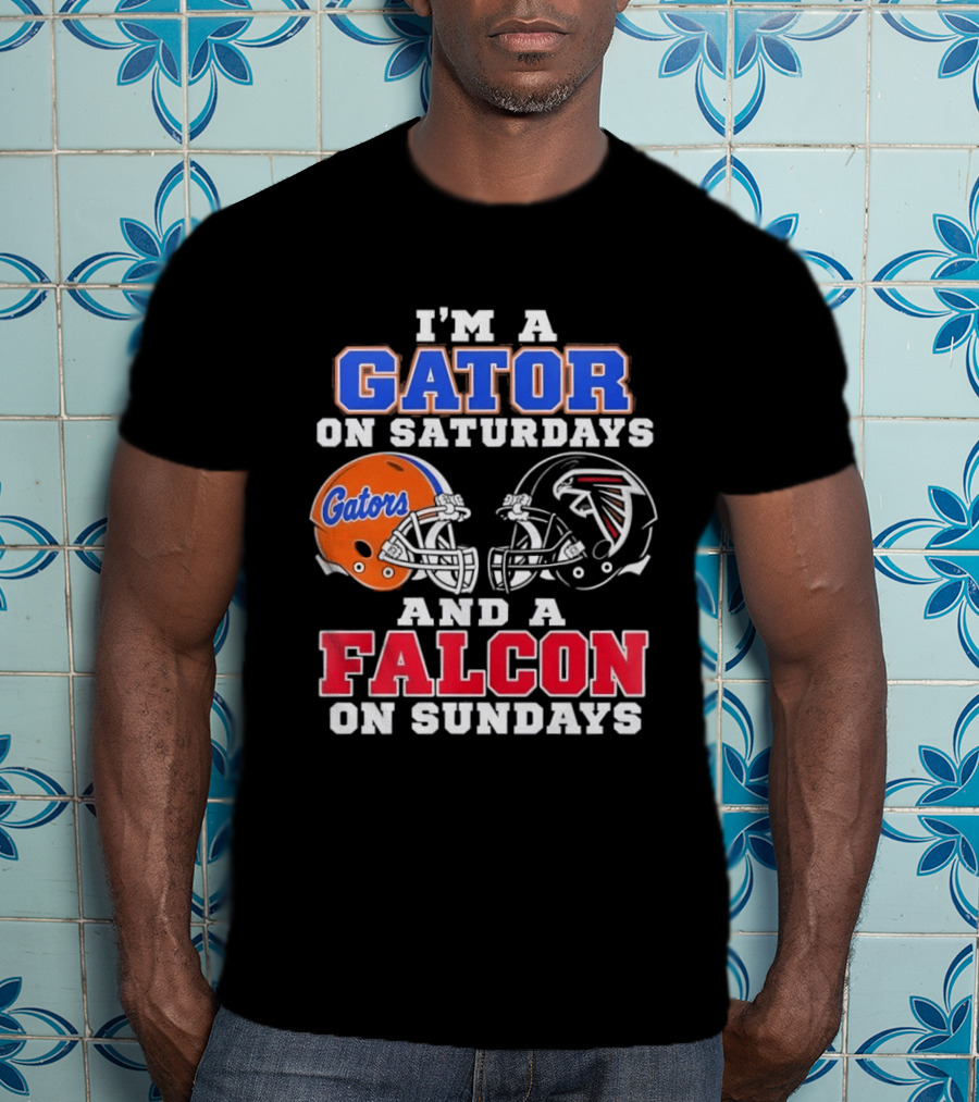 I'm A Gator On Saturdays And A Falcon On Sundays Helmet Fan Spirit T-Shirt