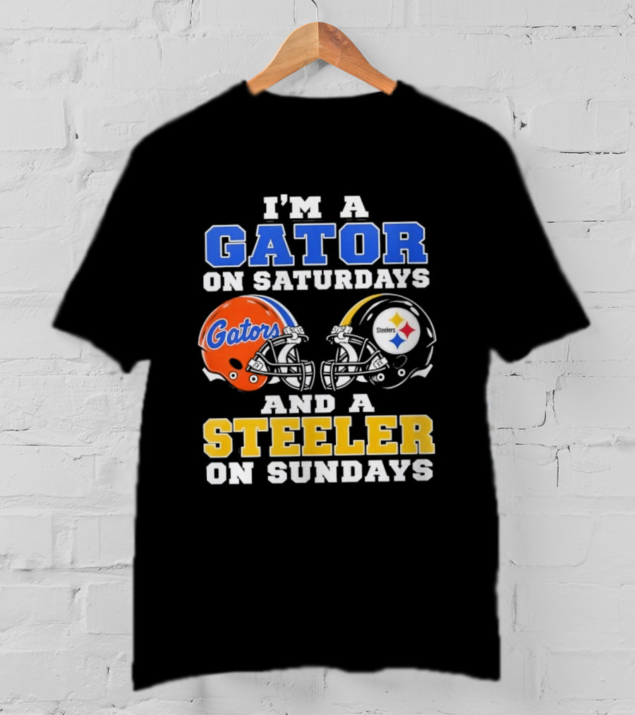 Gator On Saturdays Steeler On Sundays Football Fan Pride T-Shirt