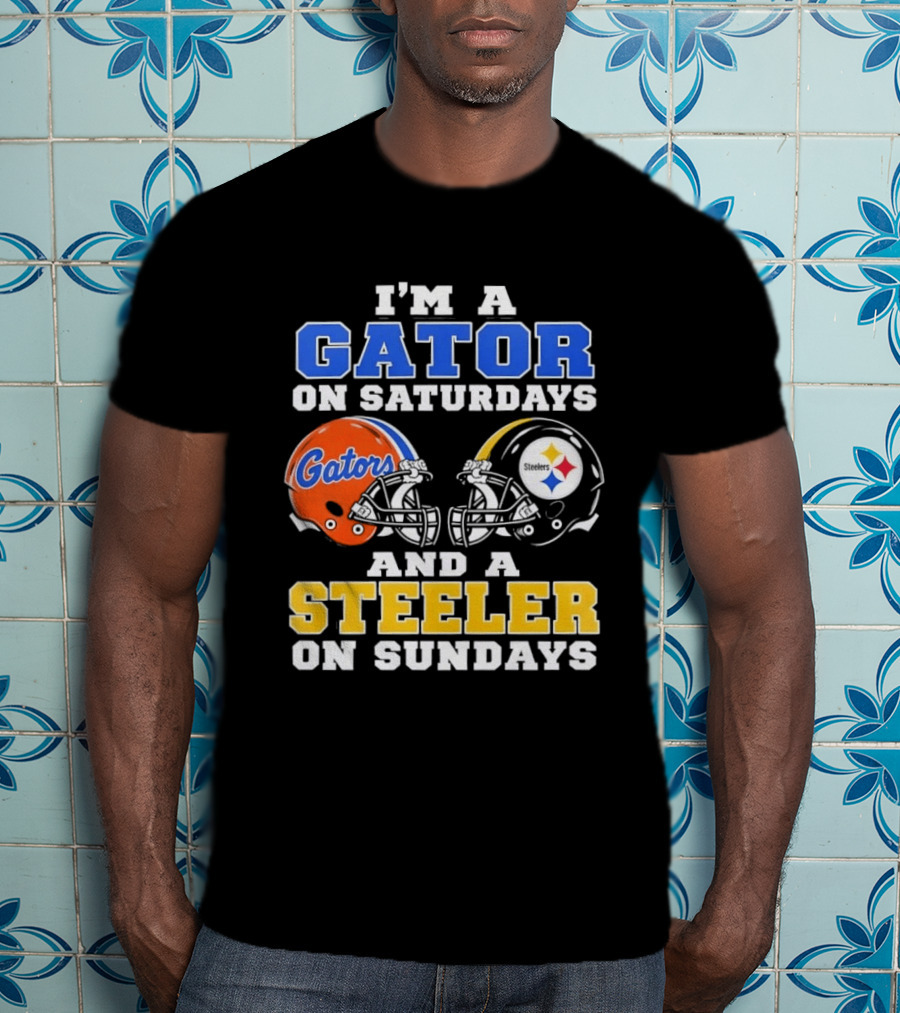 Gator On Saturdays Steeler On Sundays Football Fan Pride T-Shirt