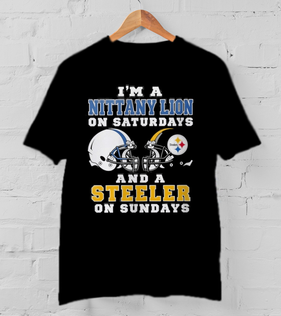 Nittany Lion Saturdays Steeler Sundays Football Fan Gear T-Shirt