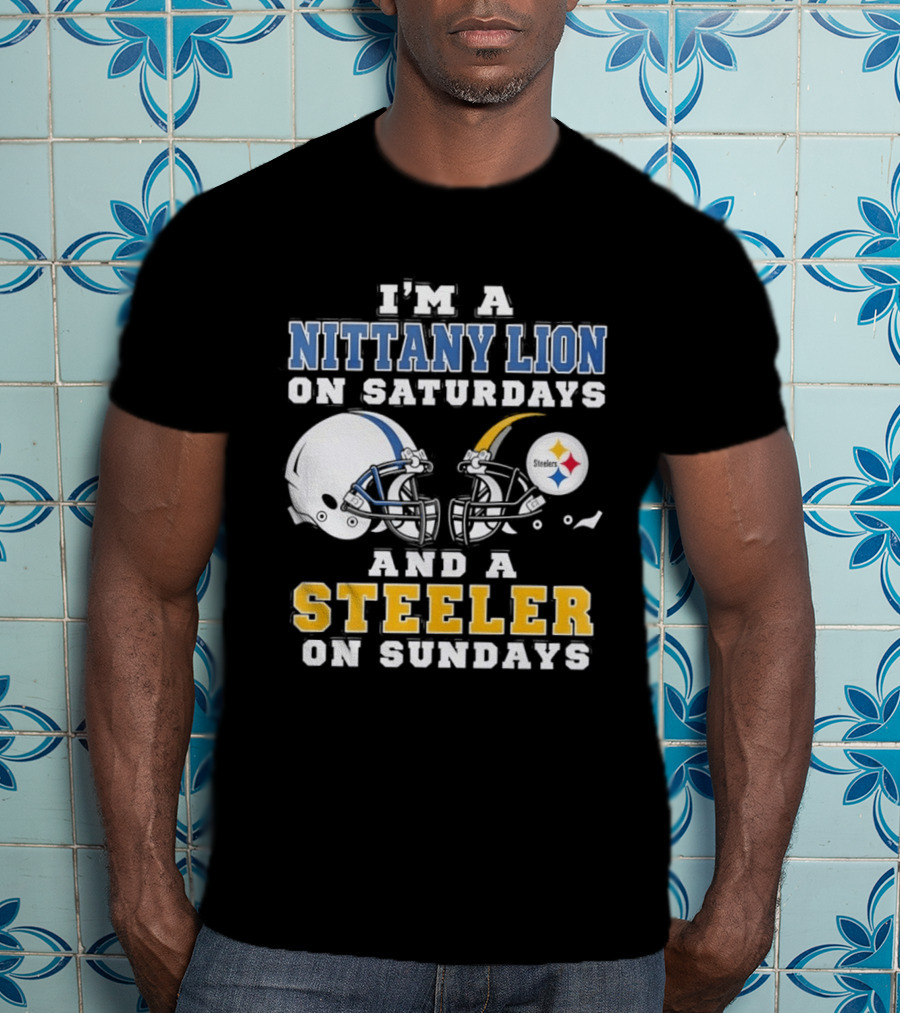 Nittany Lion Saturdays Steeler Sundays Football Fan Gear T-Shirt
