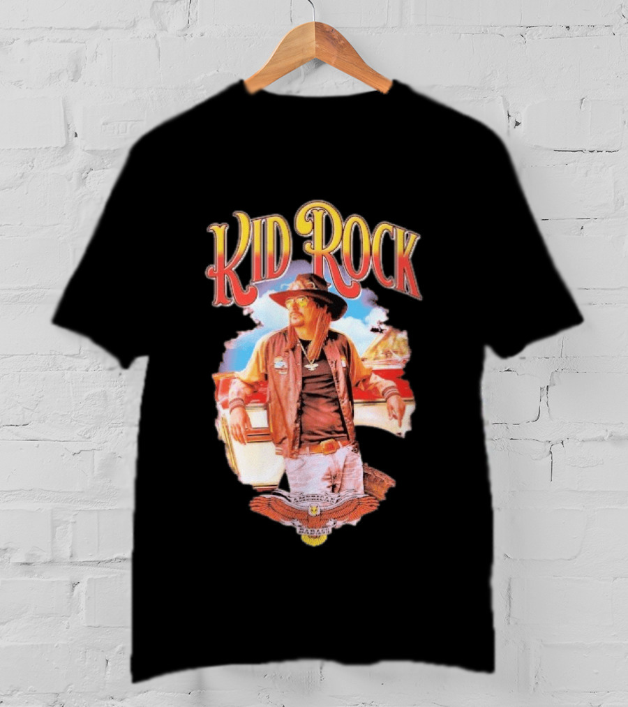 Kid Rock American Badass Mean Lean Car Scene Vintage Style Iconic Look T-Shirt