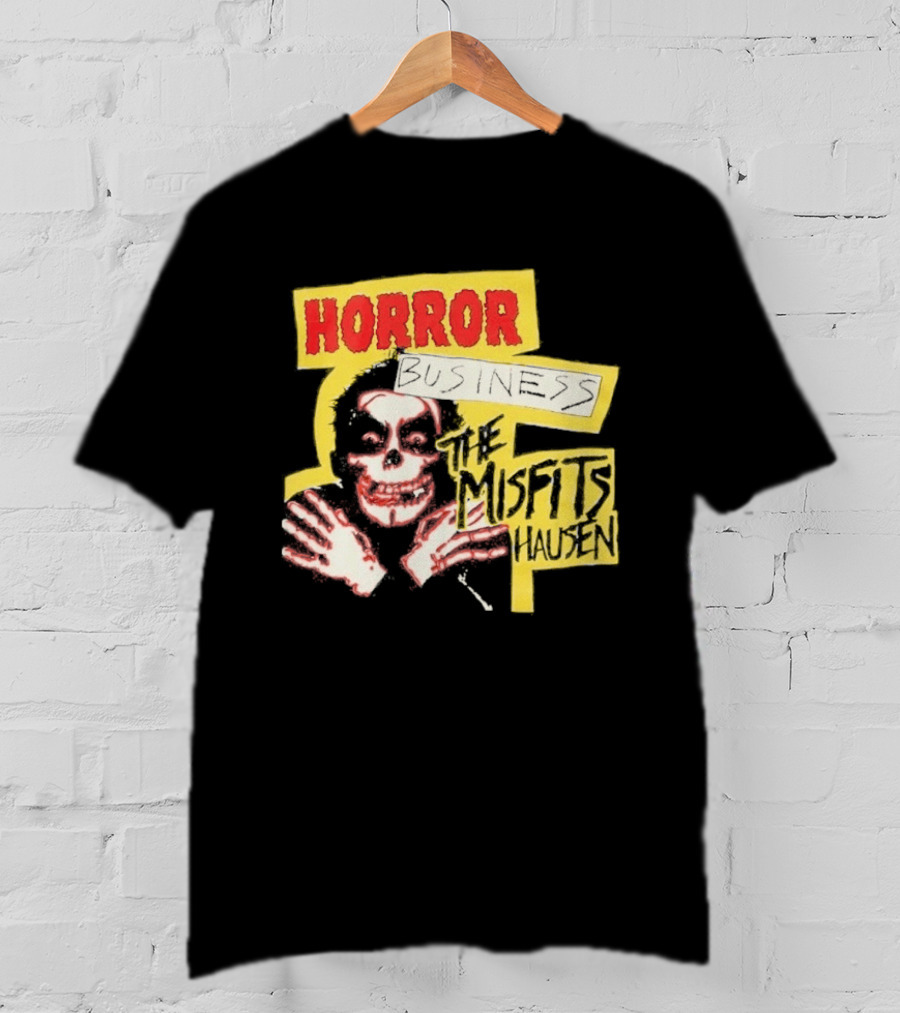 Middle Of Beyond Misfitshausen Misfits X Danhausen Horror Business Iconic Skull T-Shirt