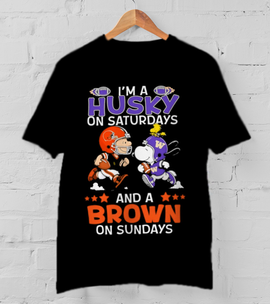 I'm A Husky On Saturdays Snoopy Charlie Brown On Sundays T-Shirt