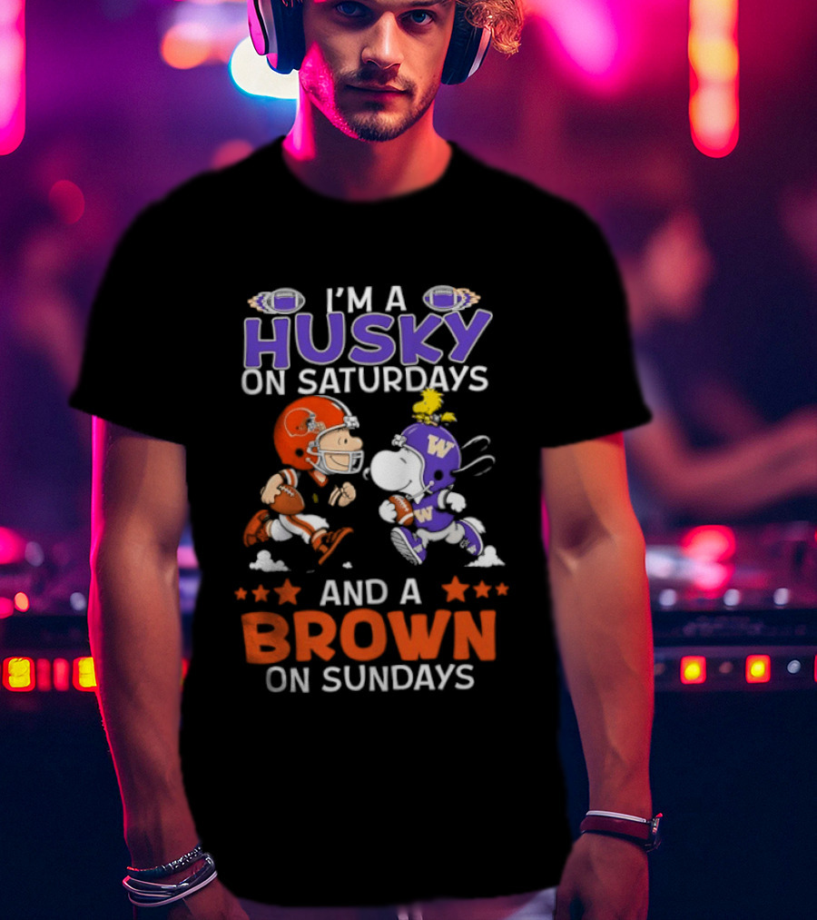 I'm A Husky On Saturdays Snoopy Charlie Brown On Sundays T-Shirt