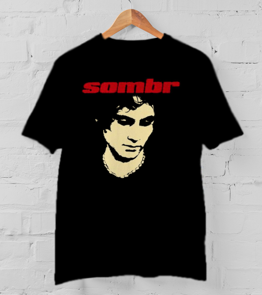 Sombr Looking Down Photo Black Tour Store T-Shirt