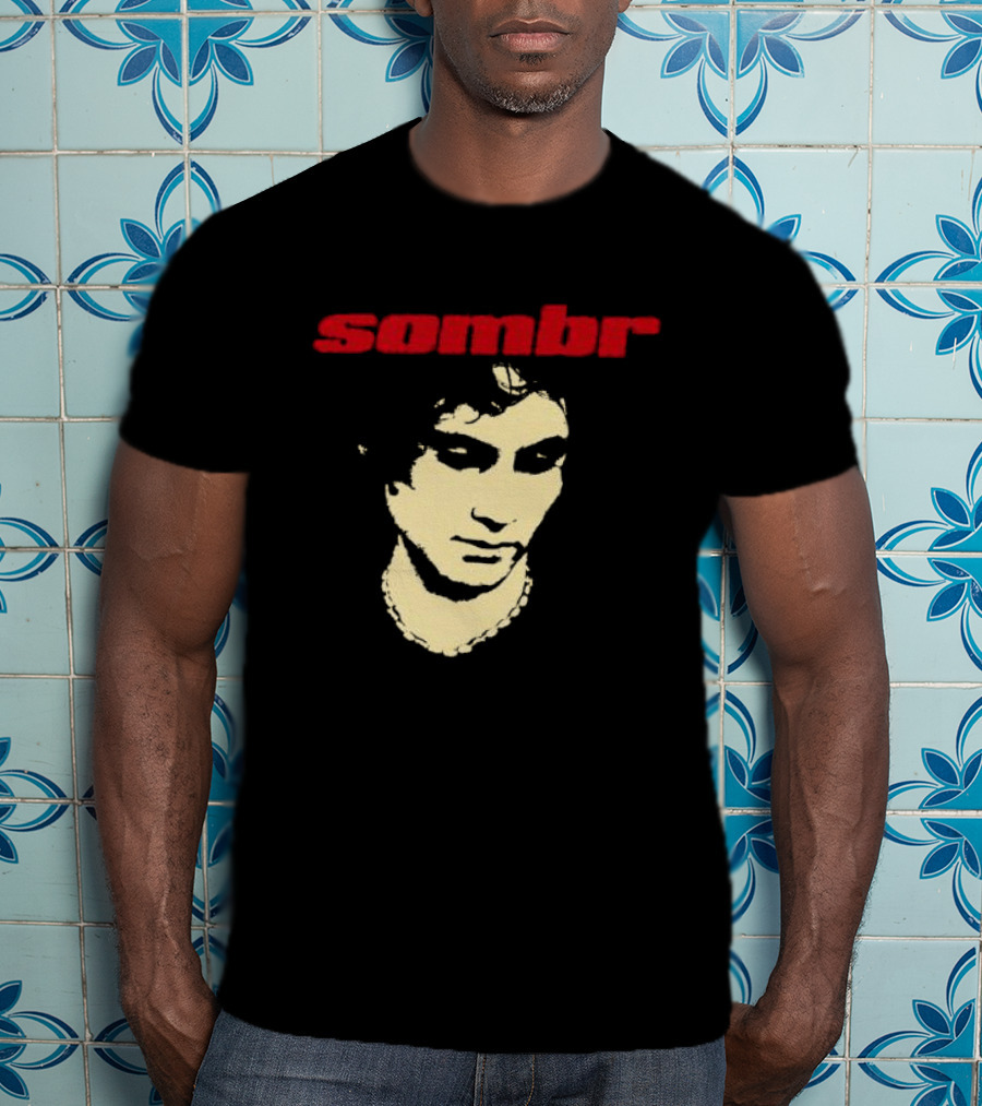 Sombr Looking Down Photo Black Tour Store T-Shirt