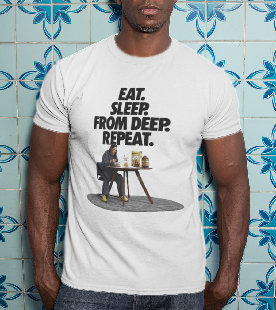Caitlin Clark Eat Sleep From Deep Repeat Basketball Enthusiast Fun Cereal Moment T-Shirt