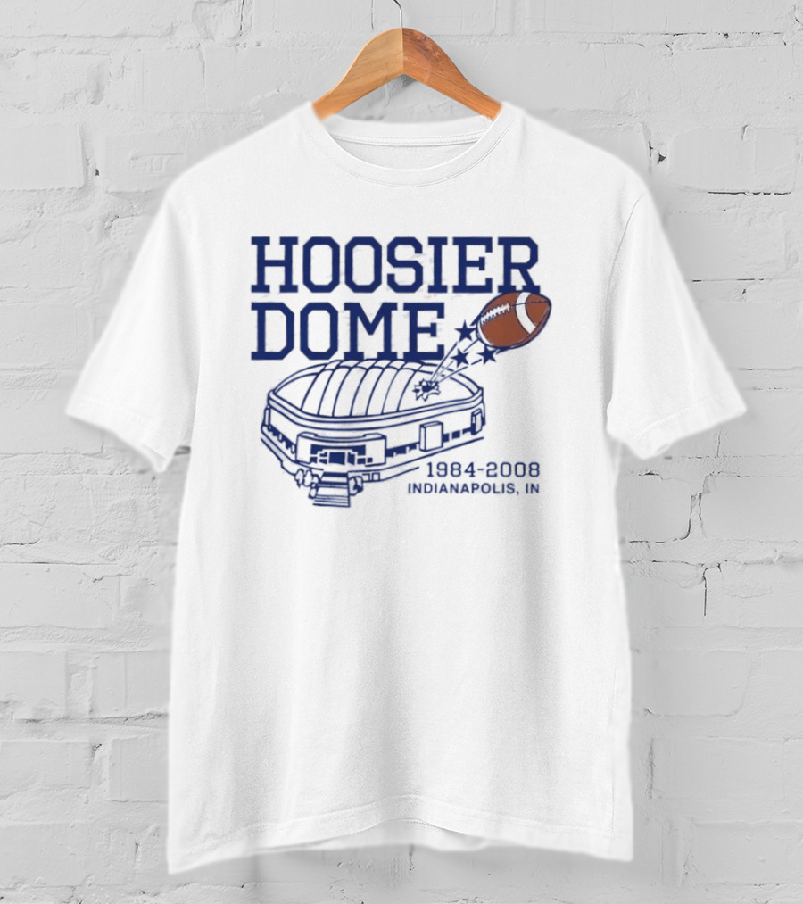 Hoosier Dome Indianapolis 1984 2008 Football Stadium Indiana T-Shirt