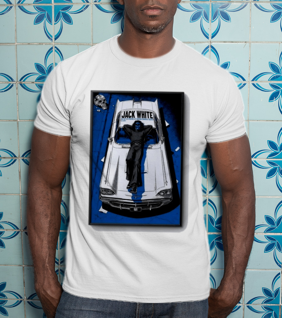 Jack White Phoenix AZ Concert October 3 2026 Classic Car And Skull T-Shirt