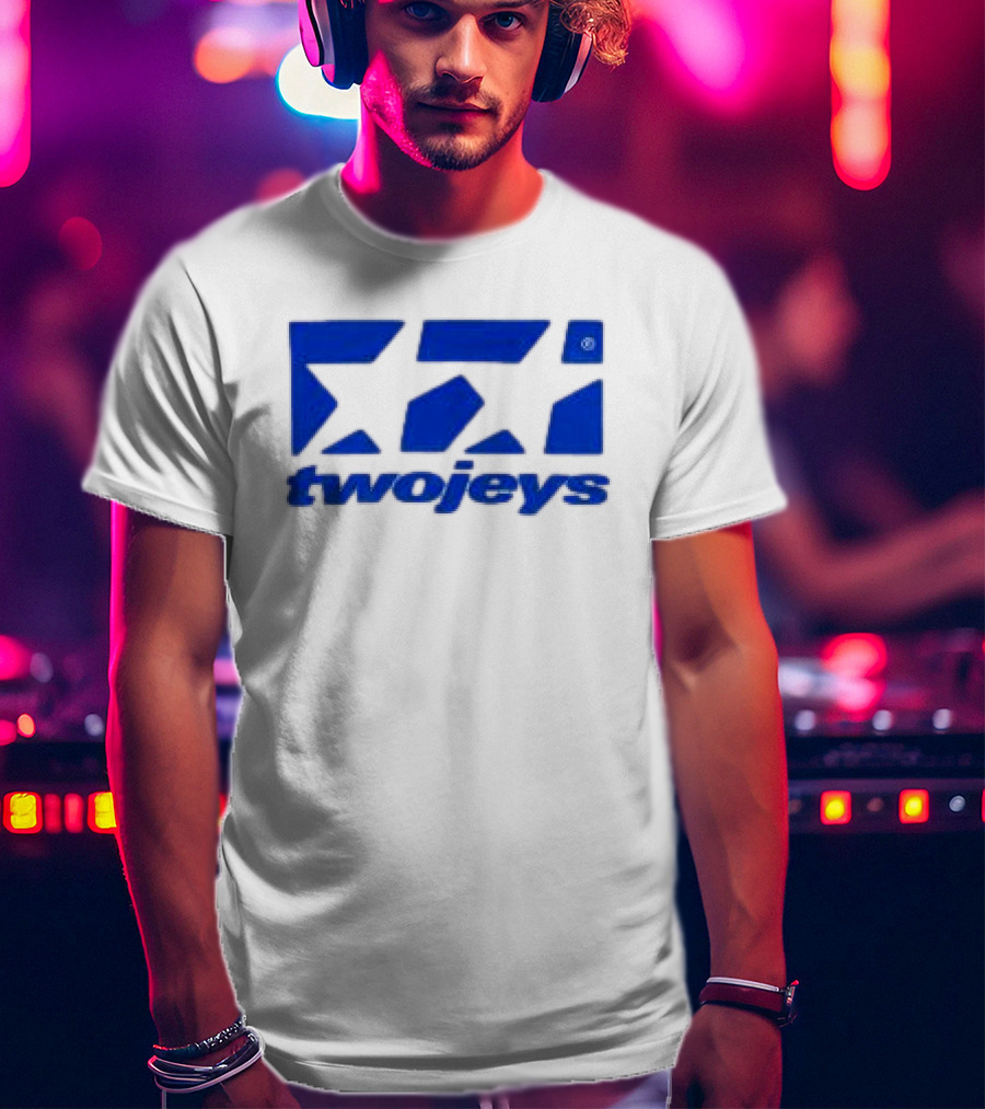 Twojeys Store Framed Blue Geometric T-Shirt