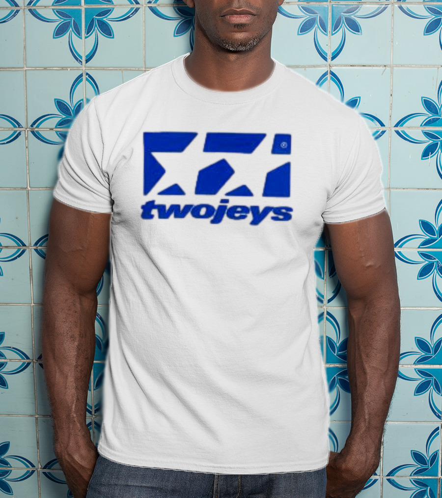 Twojeys Store Framed Blue Geometric T-Shirt