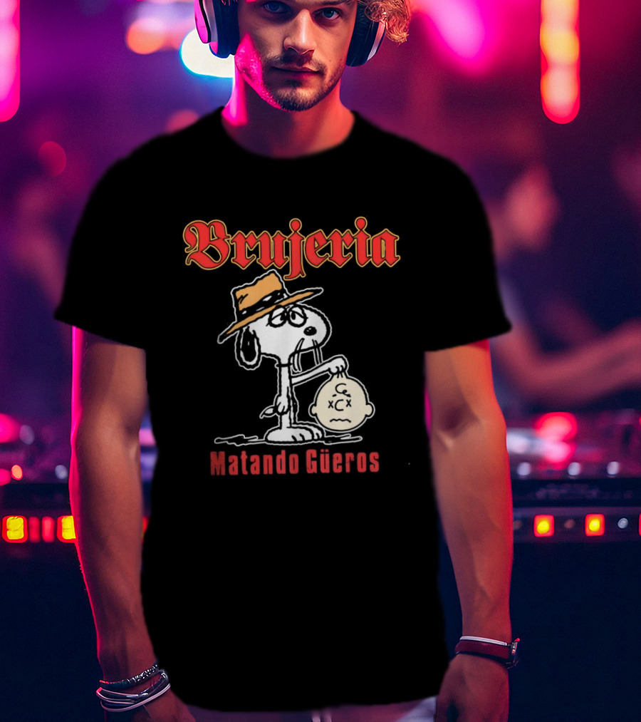 Brujeria Matando Güeros Snoopy Bootleg Metal Band Hat T-Shirt