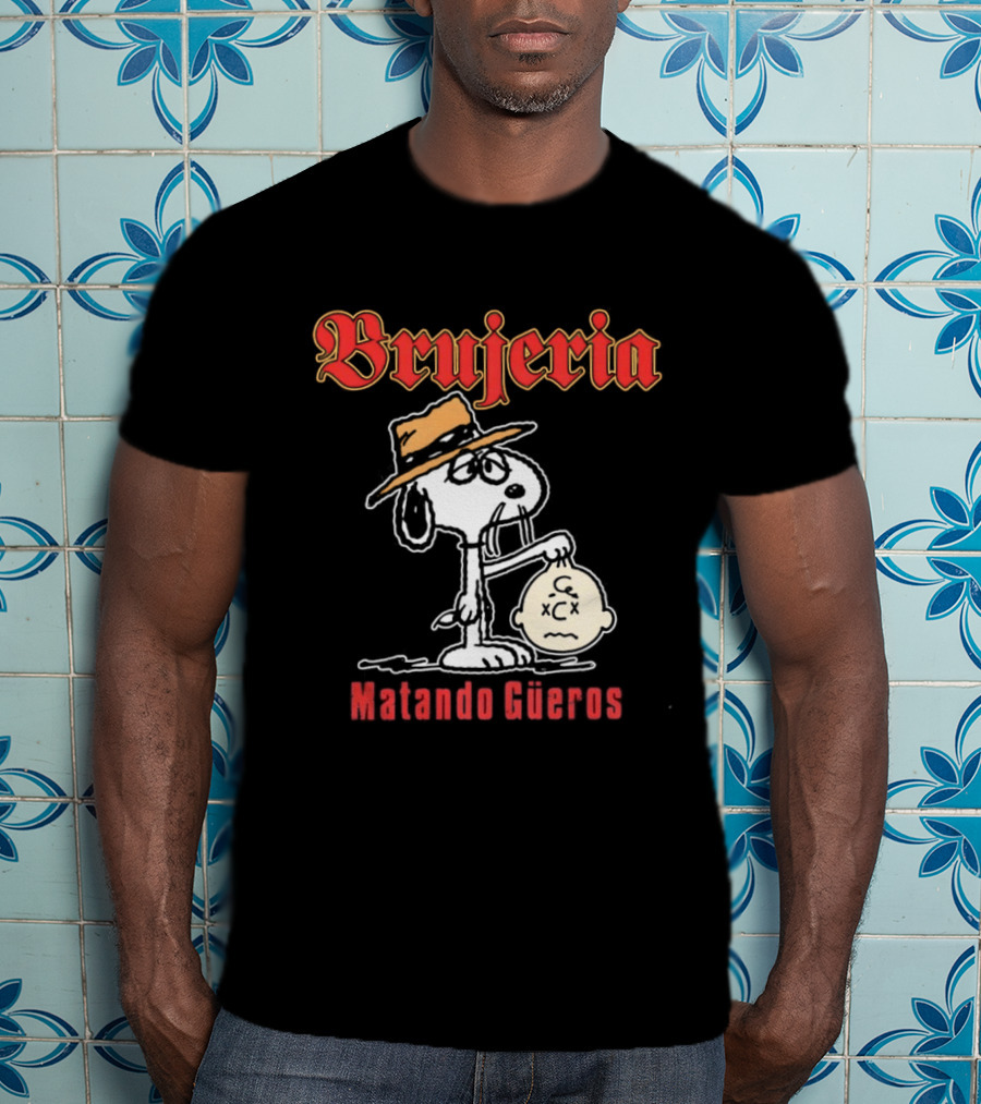 Brujeria Matando Güeros Snoopy Bootleg Metal Band Hat T-Shirt