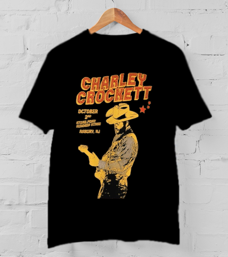 Charley Crockett October 2 Stone Pony Summer Stage Asbury Park NJ T-Shirt