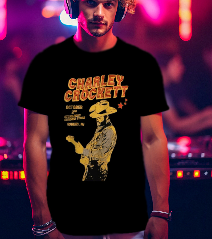Charley Crockett October 2 Stone Pony Summer Stage Asbury Park NJ T-Shirt