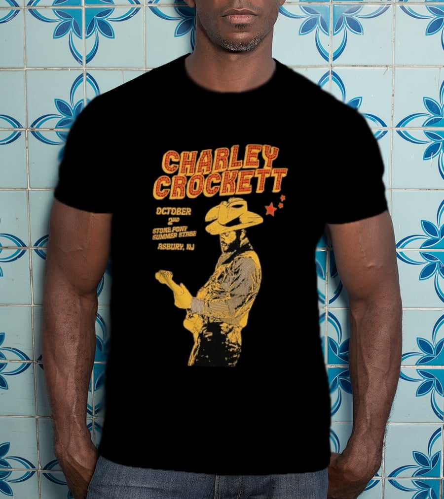 Charley Crockett October 2 Stone Pony Summer Stage Asbury Park NJ T-Shirt