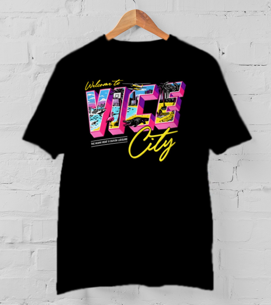 Welcome To Vice City Court Culture X Duvin Postcard T-Shirt