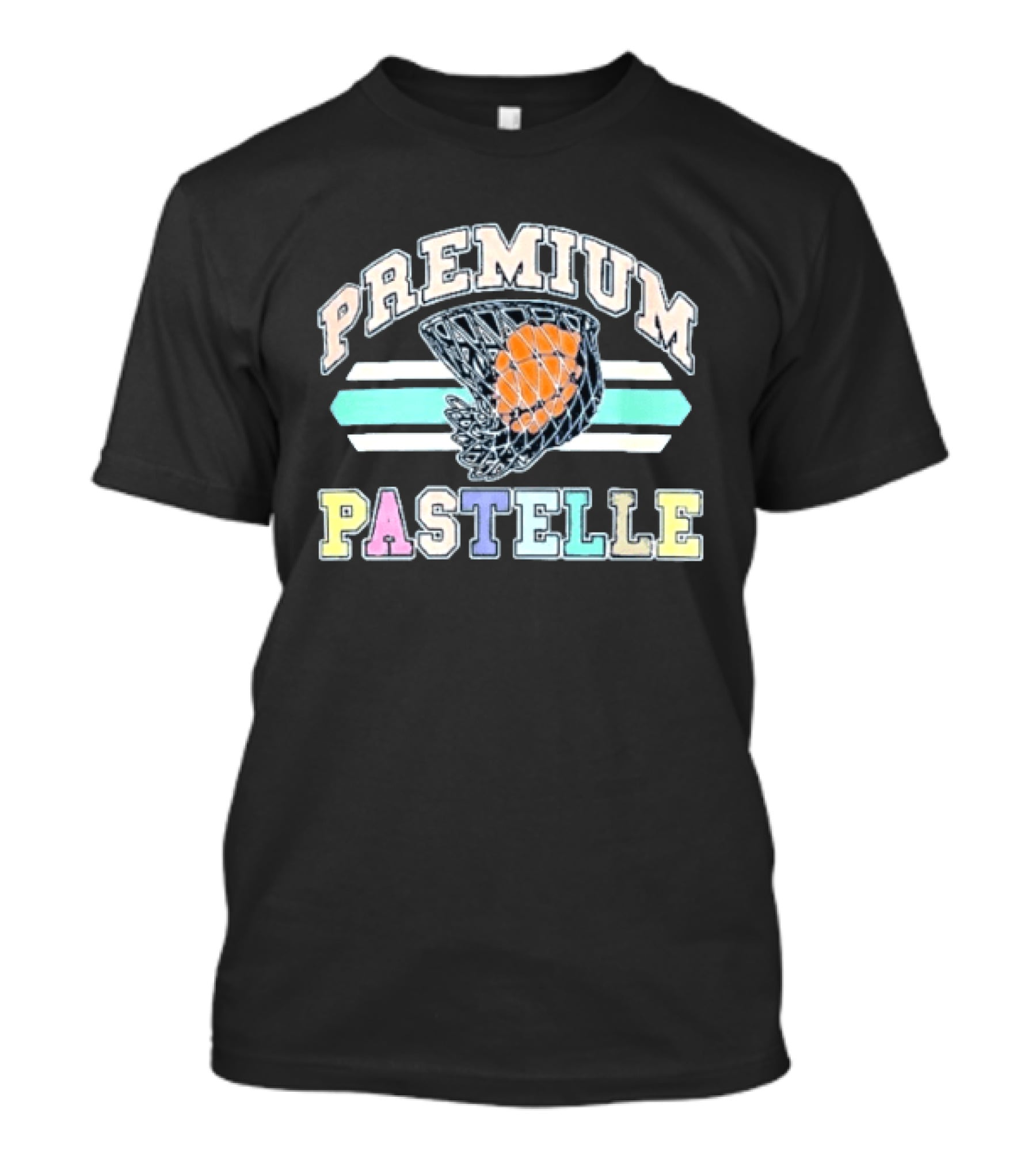 Lebron James Premium Pastelle Basketball Net Orange Ball T-Shirt