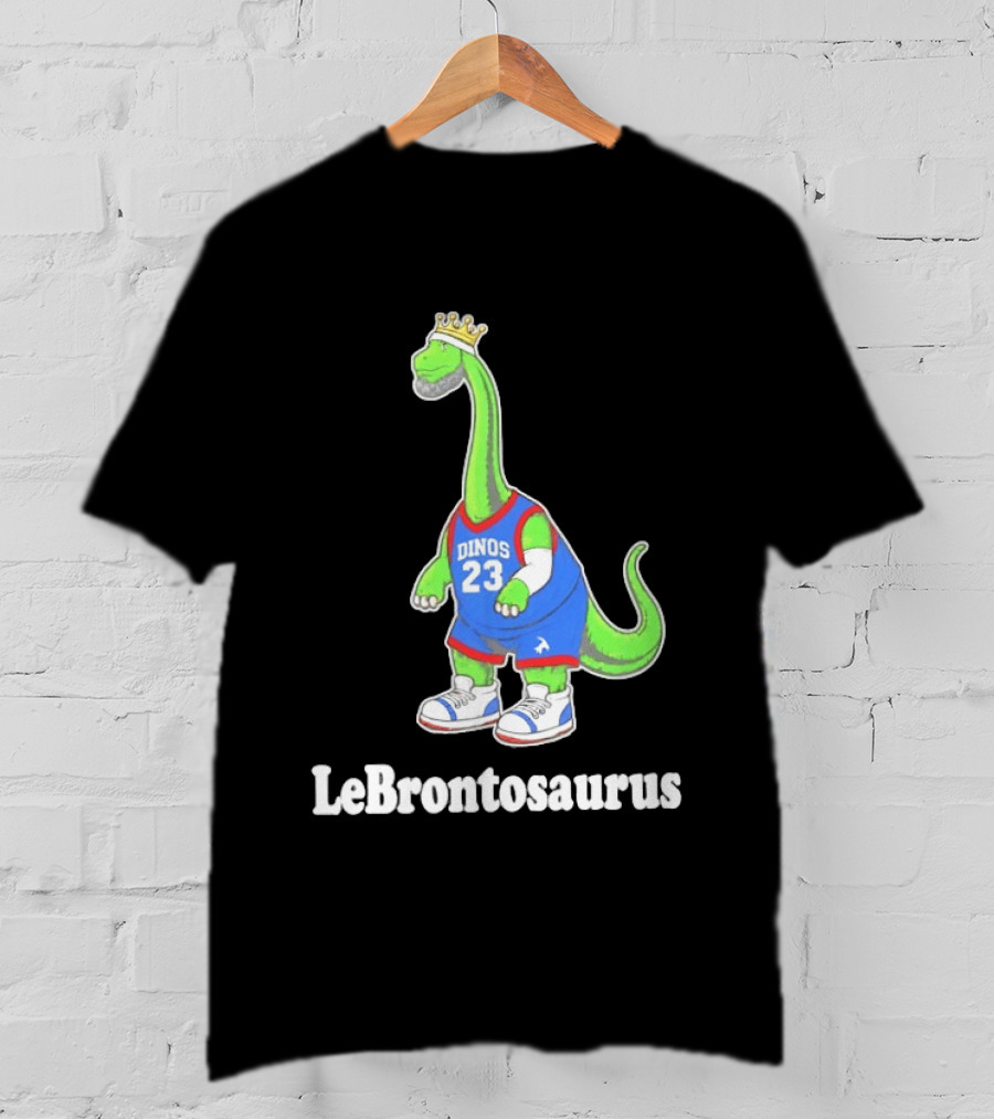 LeBrontosaurus 23 Dinos Dinosaur Basketball Crown Basketball T-Shirt