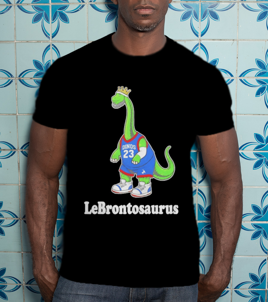 LeBrontosaurus 23 Dinos Dinosaur Basketball Crown Basketball T-Shirt