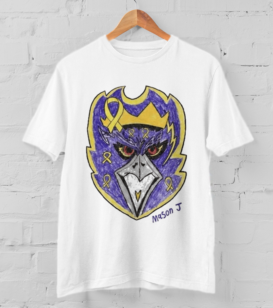 Baltimore Ravens Purple And Yellow Ribbon Mason J T-Shirt
