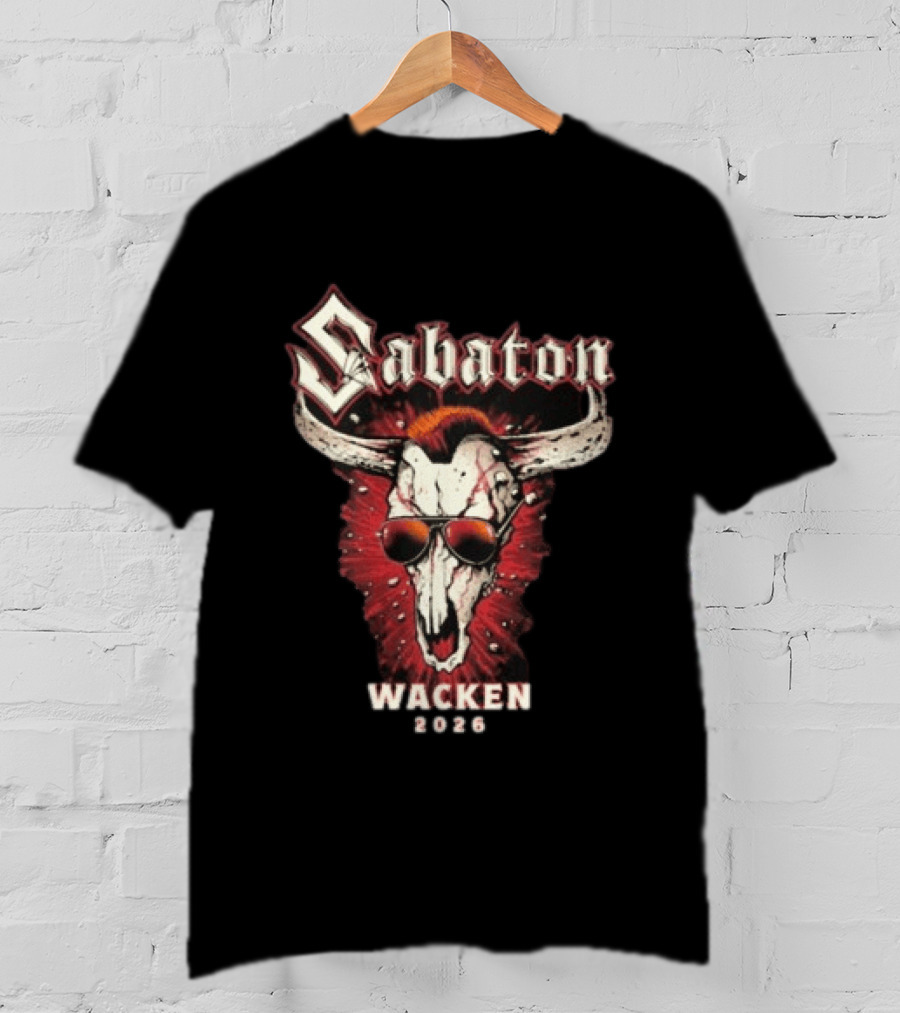 Sabaton Wacken 2023 Skull Wearing Sunglasses T-Shirt