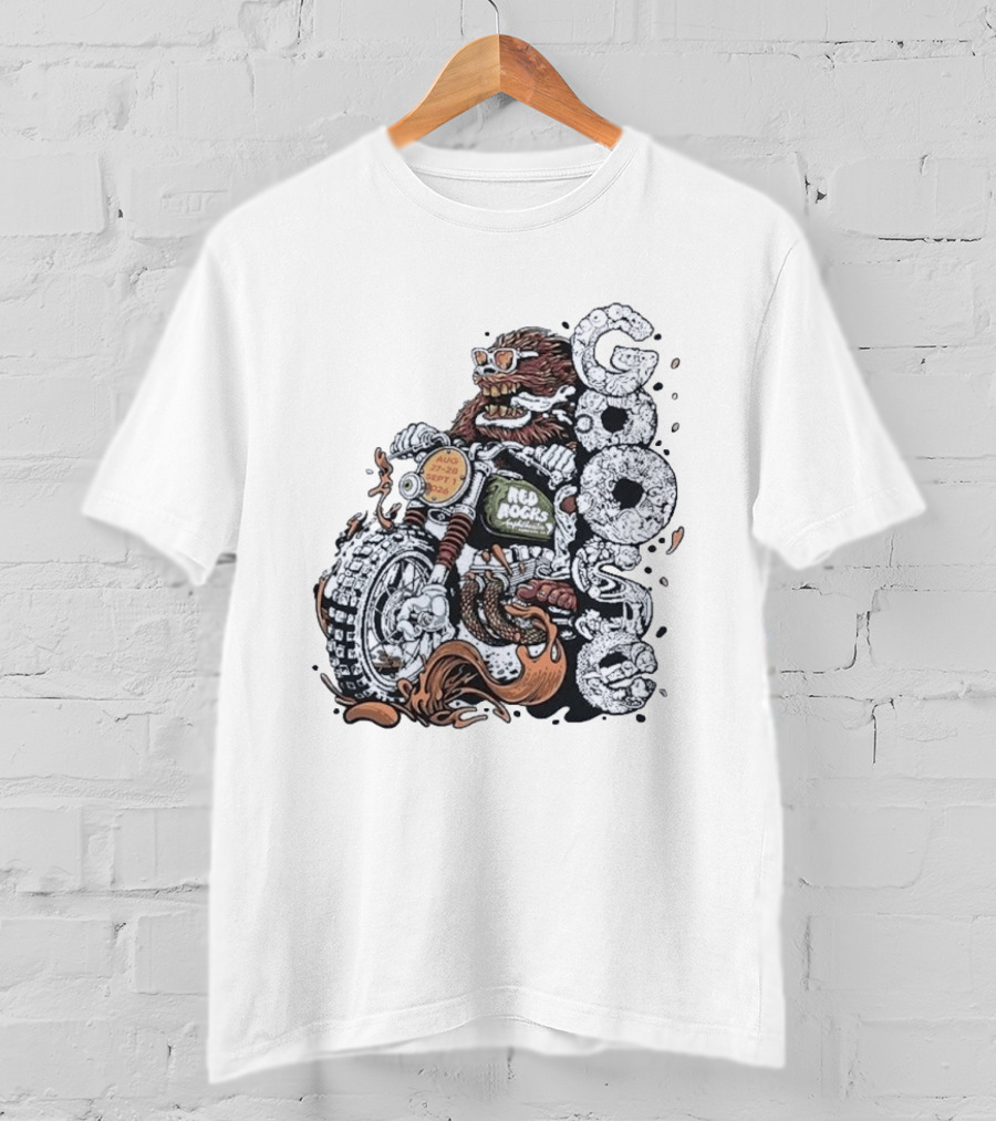 Goose Red Rocks 2026 Motorcycle Bear August September Event T-Shirt