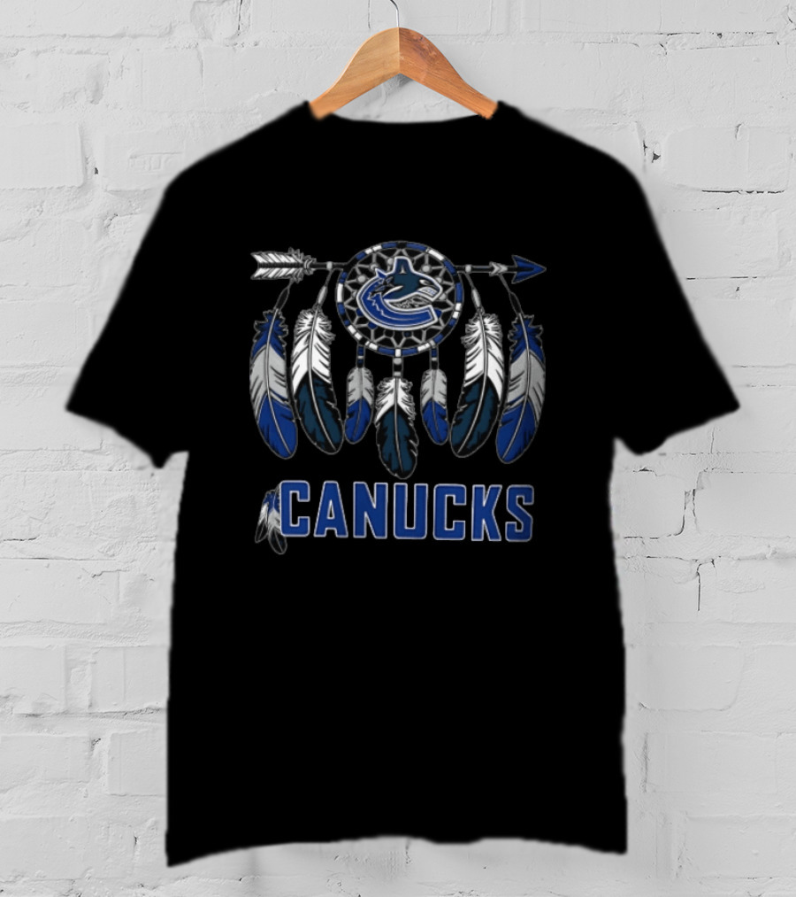Vancouver Canucks NHL Dreamcatcher Feathers T-Shirt
