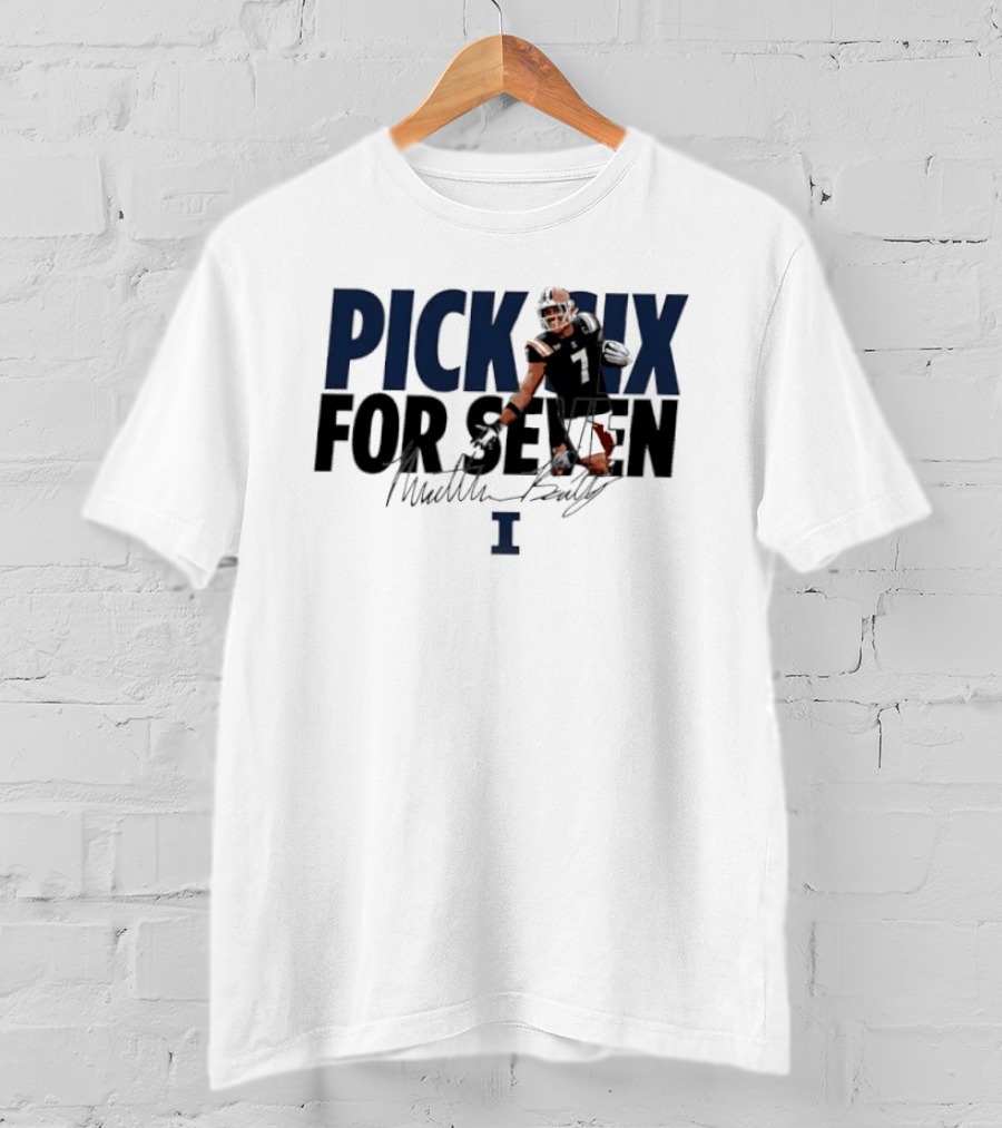 Illinois Fighting Illini Matthew Bailey Pick Six For Seven T-Shirt