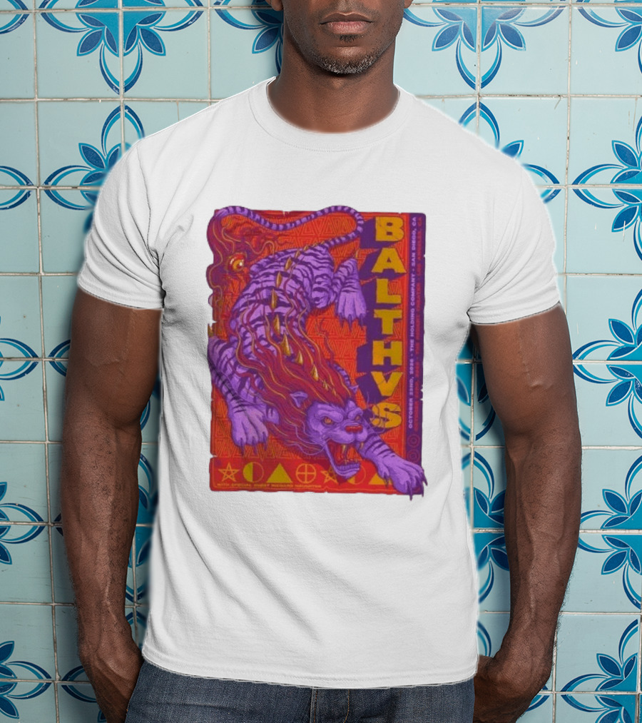 Original Balthvs San Diego Oct 2026 Featuring Richard Houghten Vibrant Lion T-Shirt
