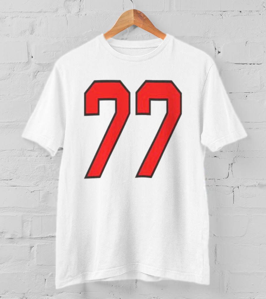 Sombr Tour Store 77 Red Ringer Classic Block Number T-Shirt