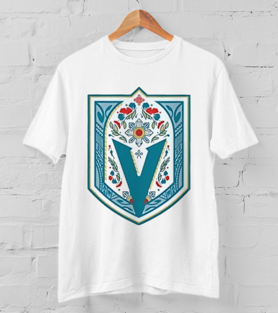 Vegas Golden Knights Floral Crest OneRealm V T-Shirt