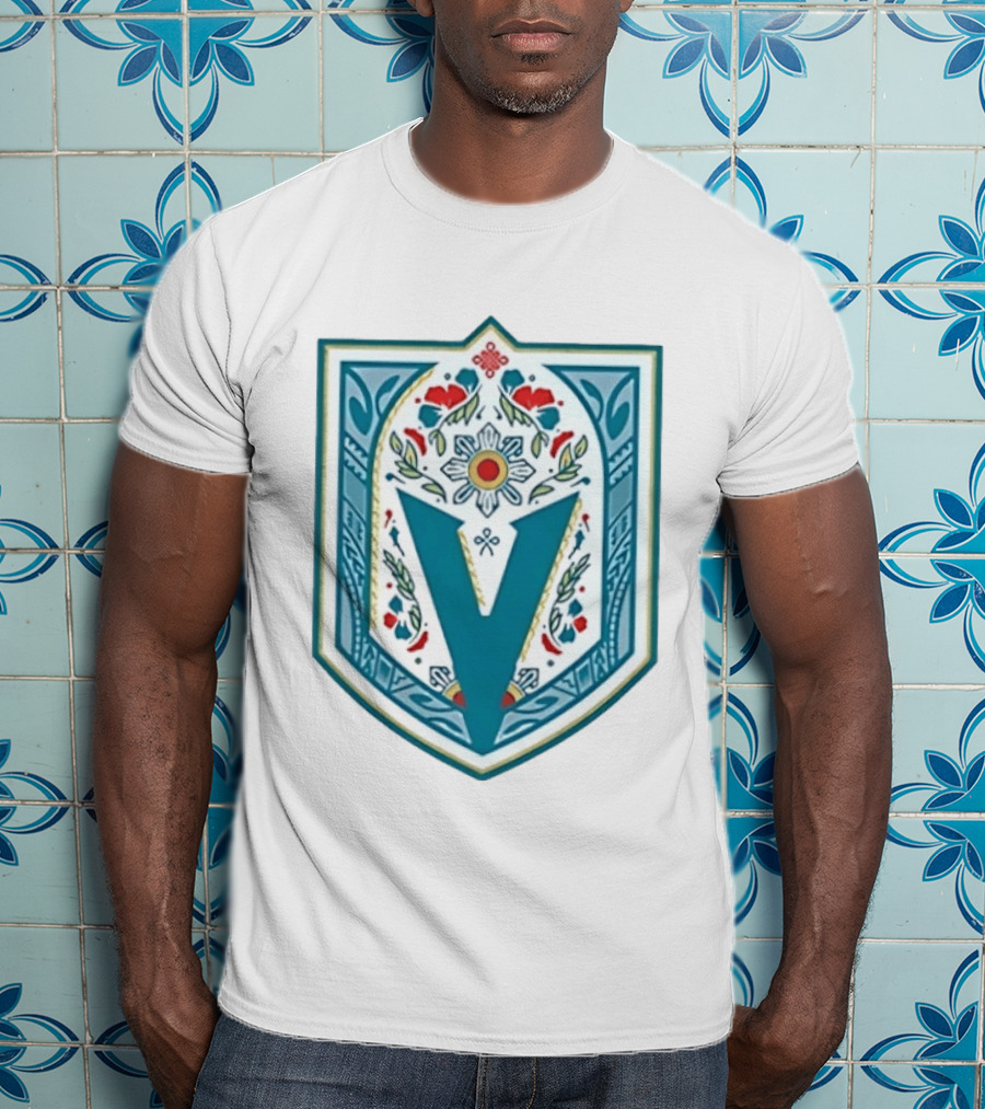 Vegas Golden Knights Floral Crest OneRealm V T-Shirt
