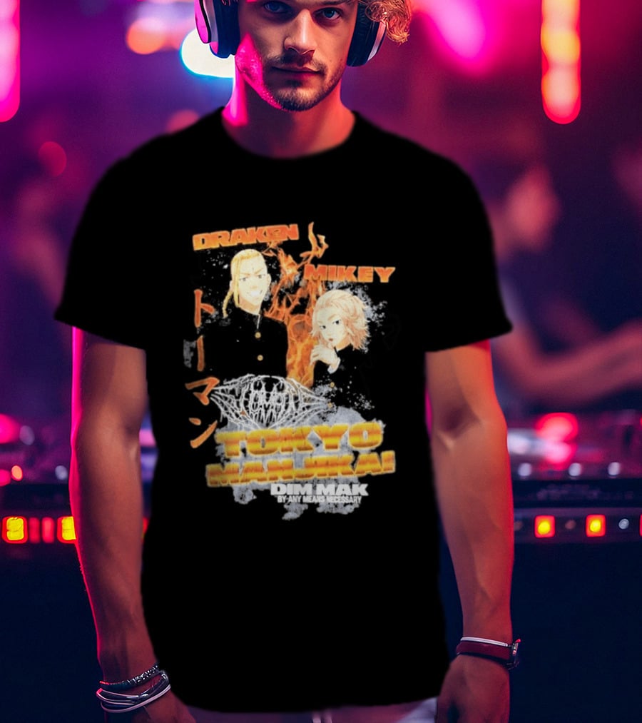 Draken Mikey Tokyo Manji Dim Mak By Any Means Necessary T-Shirt