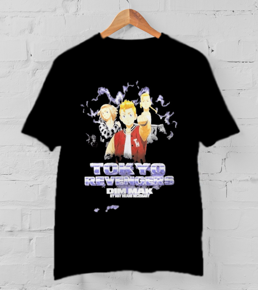 Tokyo Revengers Dim Mak By Any Means Necessary Trio Lighting T-Shirt