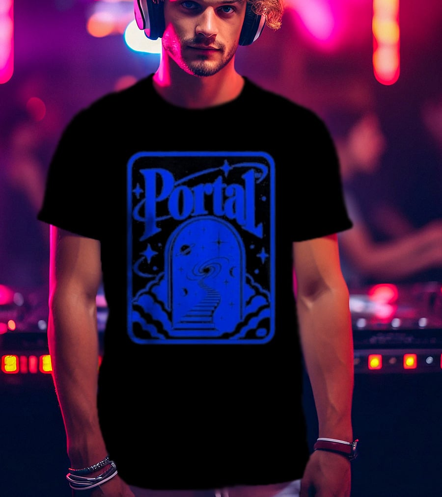 Synaptrix Labs Limited Edition Portal Cosmic Stairway Stars And Planets T-Shirt