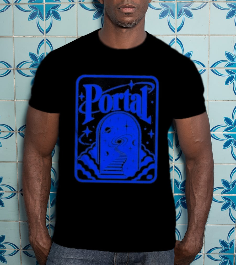 Synaptrix Labs Limited Edition Portal Cosmic Stairway Stars And Planets T-Shirt