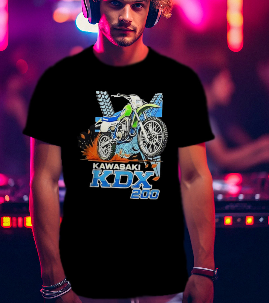 Kawasaki KDX 200 Dirt Bike Adventure Off Road T-Shirt