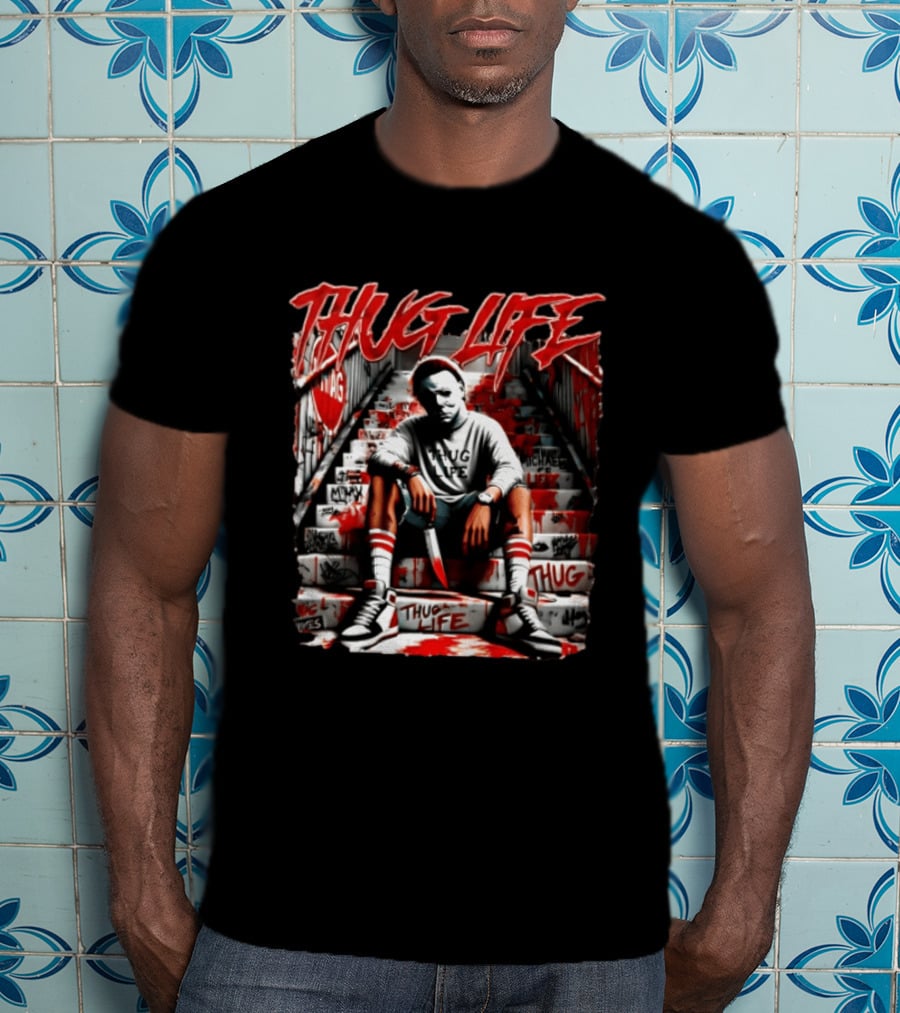 Thug Life Michael Myers Graffiti Street T-Shirt