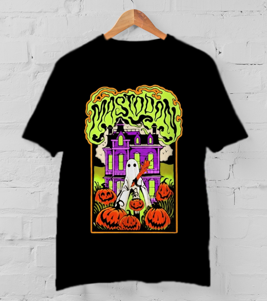 Mastodon Haunted Mansion Pumpkin Patch Halloween 2026 T-Shirt