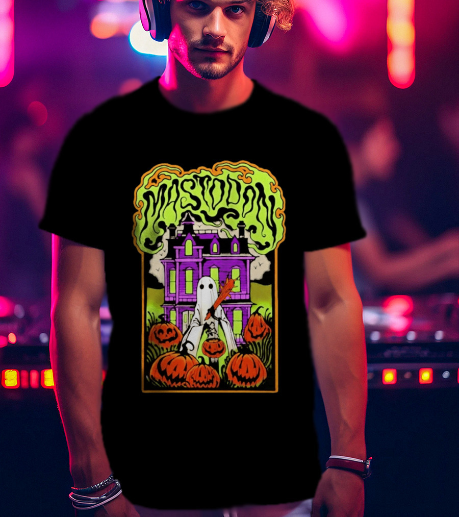 Mastodon Haunted Mansion Pumpkin Patch Halloween 2026 T-Shirt