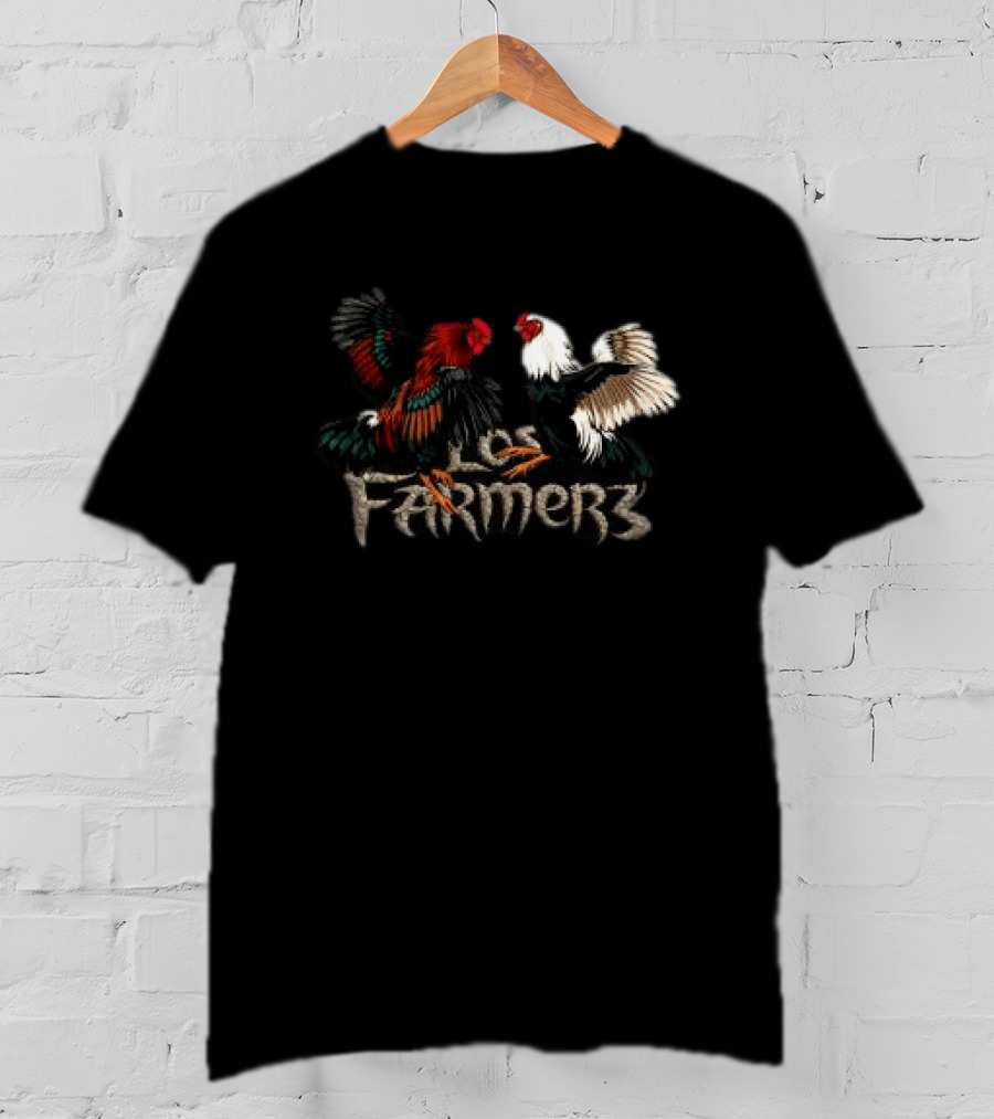Rancho Humilde Los Farmerz Gallero Rooster T-Shirt