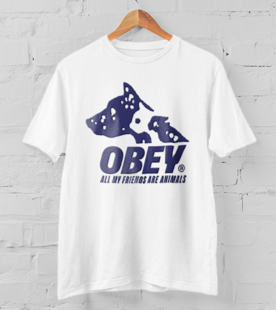 Obey All My Friends Are Animals Dog T-Shirt