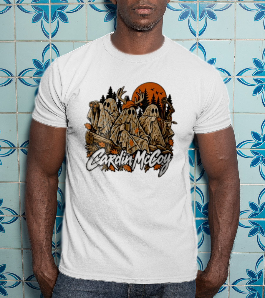Cardin McCoy Three Ghosts Camouflage Hunting Forest Scene T-Shirt