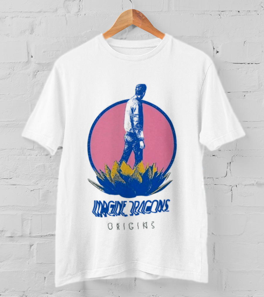 Imagine Dragons Origins Lotus Inverted Pink Circle T-Shirt