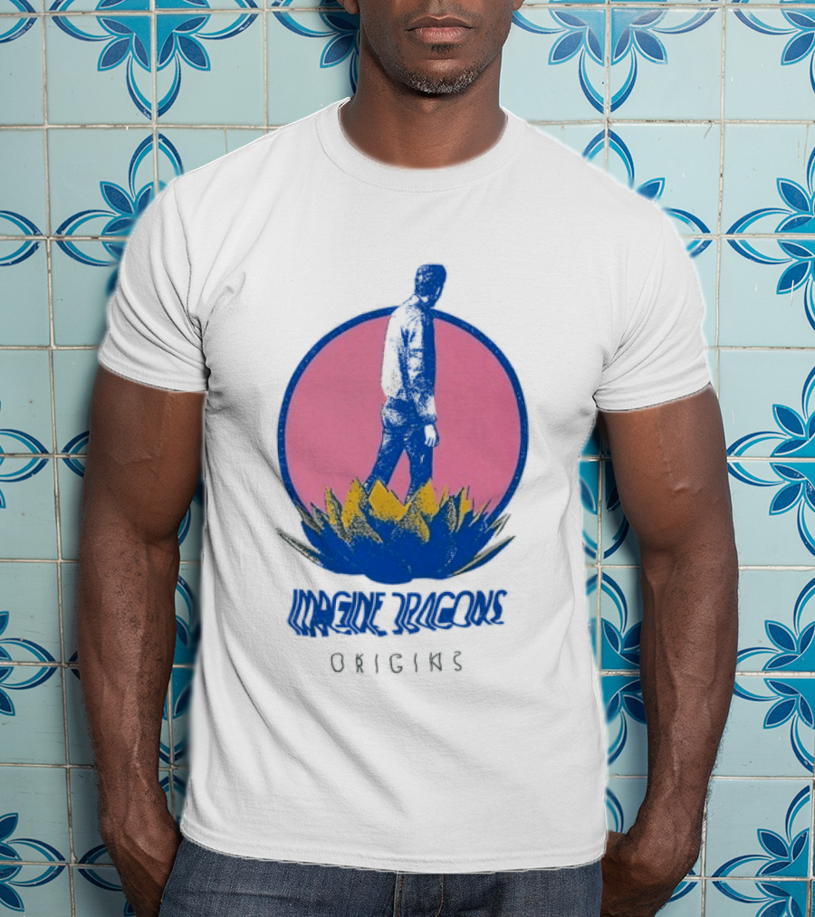 Imagine Dragons Origins Lotus Inverted Pink Circle T-Shirt