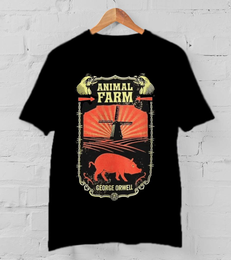 Animal Farm Obey George Orwell Classic Windmill And Pig T-Shirt